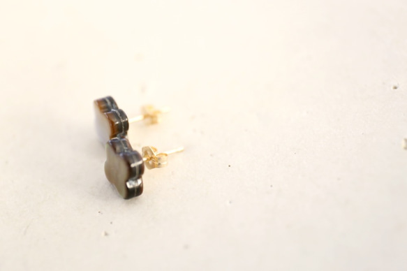 14KGF brown shell　pierce[kgf3666] 3枚目の画像