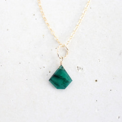 14KGF　Lsize　emerald necklace[kgf3721] 2枚目の画像