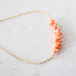 14KGF coral bracelet[kgf3819] 3枚目の画像