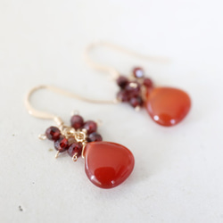 14KGF redagate garnet pierce[kgf3827] 3枚目の画像