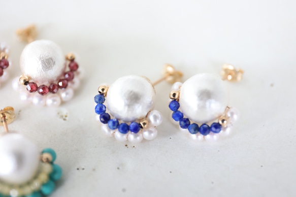 14KGF cotton pearl pierce[kgf3835] 3枚目の画像