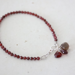 SILVER925 garnet bracelet[br3835] 3枚目の画像