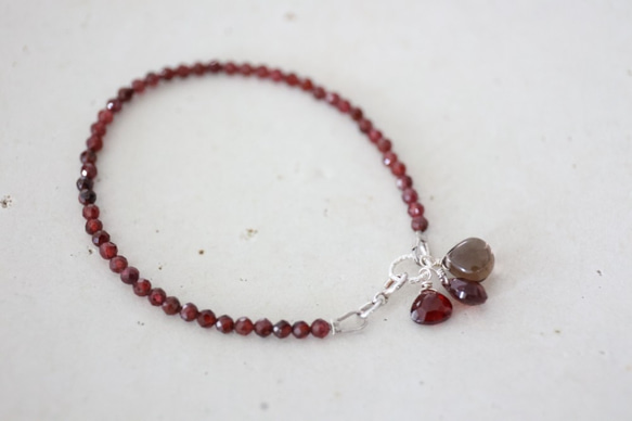 SILVER925 garnet bracelet[br3835] 3枚目の画像