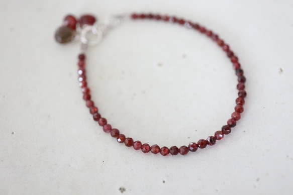 SILVER925 garnet bracelet[br3835] 5枚目の画像