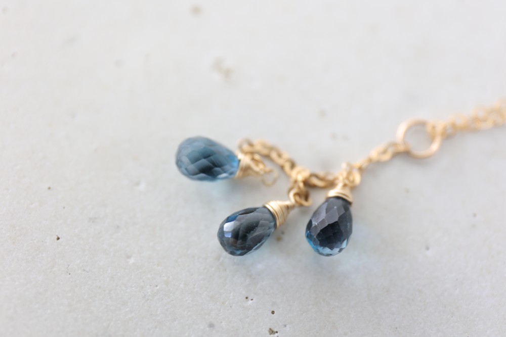 14KGF topaz necklace[kgf3890]