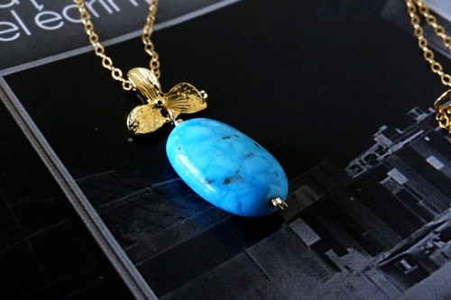 (14kgf) kingman Turquoise ネックレス(45cm)[nc1099]