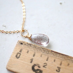 14KGF　elestial quartz shaped briolette cut necklace[nc1173] 3枚目の画像