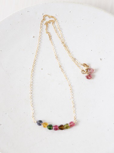 14KGF 　tourmaline necklace[nc1176]