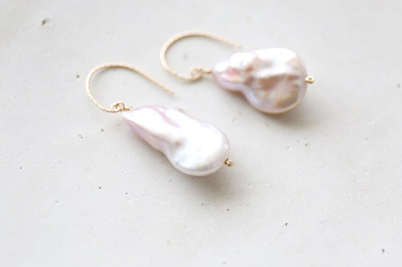 14KGF keshipearl pierce(1)[kgf0517] 2枚目の画像