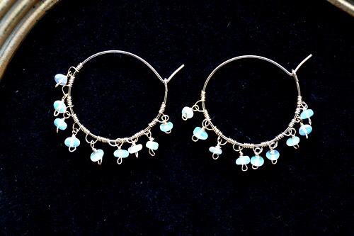 14KGF opal hooppierce[kgf0517]