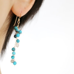 14KGF　turquoise pierce [kgf0591] 5枚目の画像