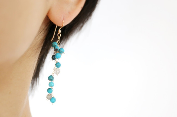 14KGF　turquoise pierce [kgf0591] 5枚目の画像