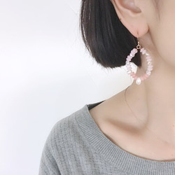 14KGF pinkopal pierce [kgf0559] 5枚目の画像