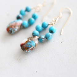 14KGF oystercopperturquoise pierce[kgf0627] 2枚目の画像