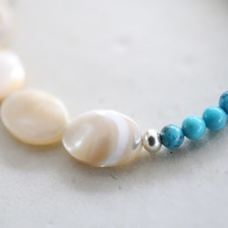 SILVER925  turquoise shell bracelet[br2973] 4枚目の画像