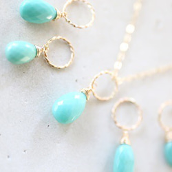 14KGF　Sleeping beautyturquoise　necklace　[nc1189]大 3枚目の画像