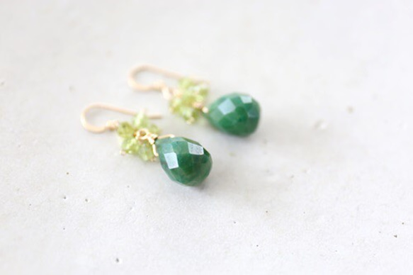 14KGF peridot pierce[kgf0703] 1枚目の画像