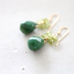 14KGF peridot pierce[kgf0703] 4枚目の画像