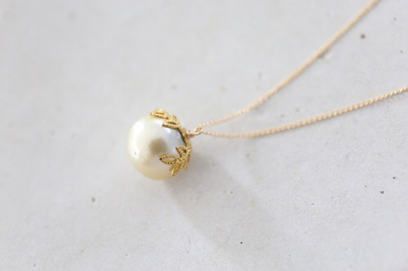 14KGF　south sea pearl　necklace [nc1211] 1枚目の画像