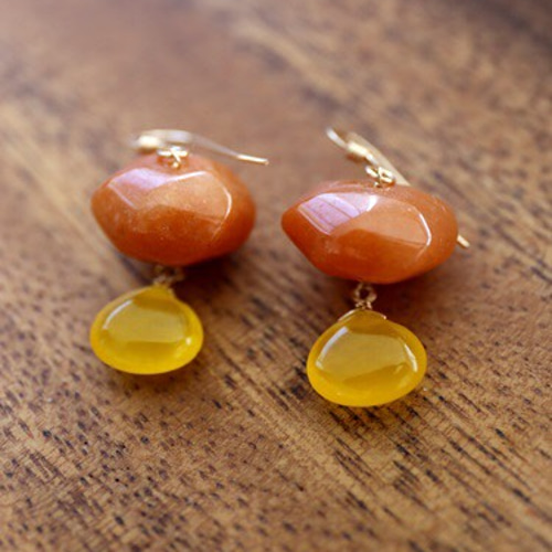 14KGF honey jade pierce [kgf3175] ピアス（フック・チェーン
