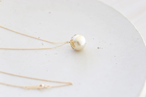 14KGF　south sea pearl　necklace [nc1220] 3枚目の画像