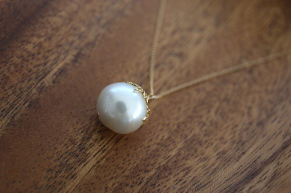 14KGF　south sea pearl　necklace [nc1221] 6枚目の画像