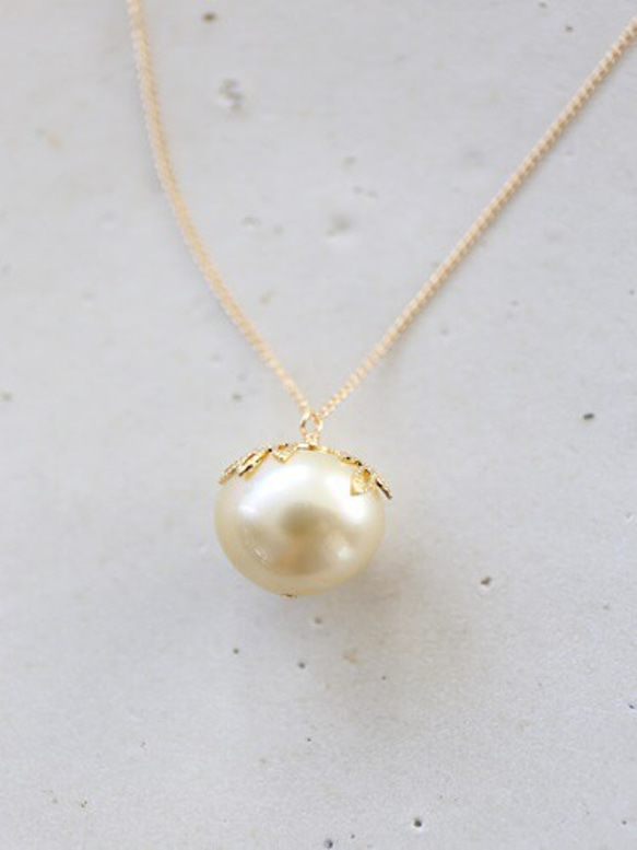 14KGF　south sea pearl　necklace [nc1223] 2枚目の画像