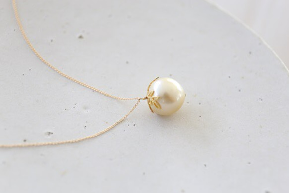 14KGF　south sea pearl　necklace [nc1223] 4枚目の画像