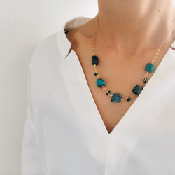 14KGF chrysocolla necklace[nc1226] 6枚目の画像