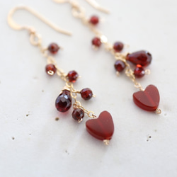 14KGF redheart garnet piece[kgf3195] 1枚目の画像