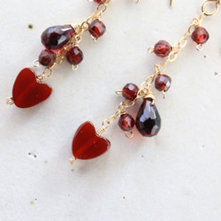 14KGF redheart garnet piece[kgf3195] 3枚目の画像