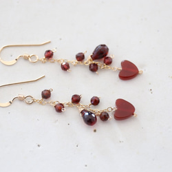 14KGF redheart garnet piece[kgf3195] 5枚目の画像