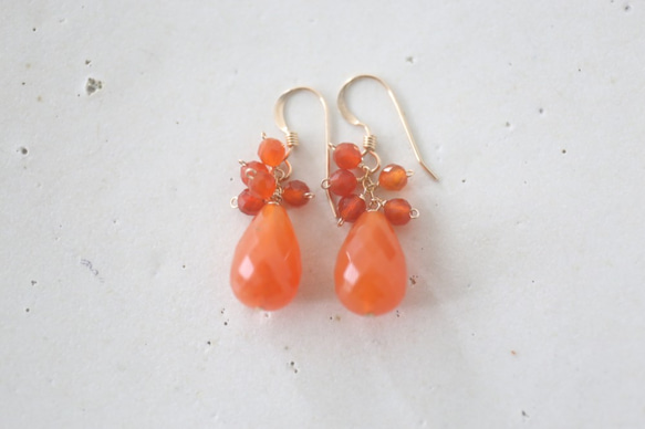 14KGF carnelian pierce[kgf3210] 2枚目の画像