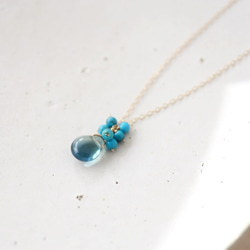14KGF turquoise fluorite necklace[kgf3223] 4枚目の画像