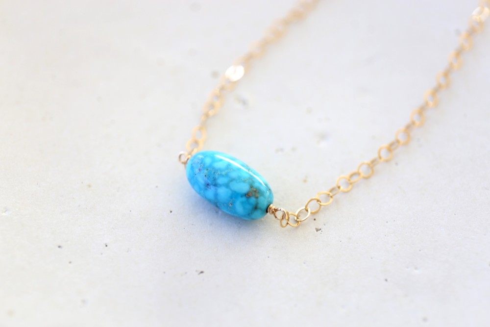 14KGF　kingmanturquoise necklace[kgf3220]