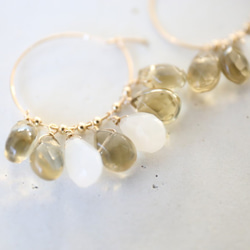 14KGF moonstone lemonquartz pierce[kgf3227] 2枚目の画像