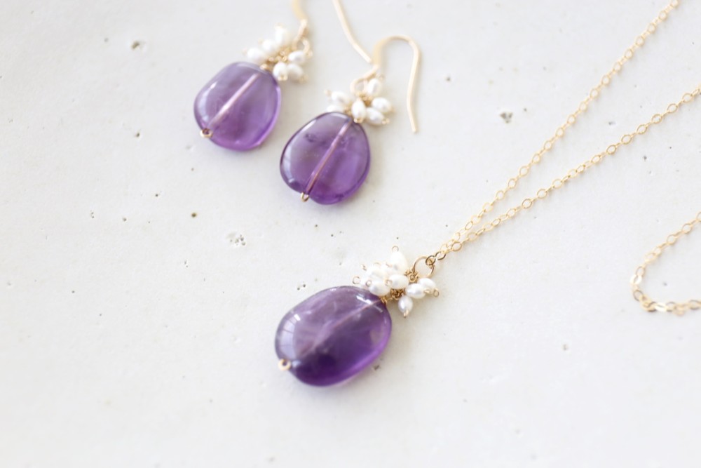 14KGF 2set pierce＆necklace[kgf3259]