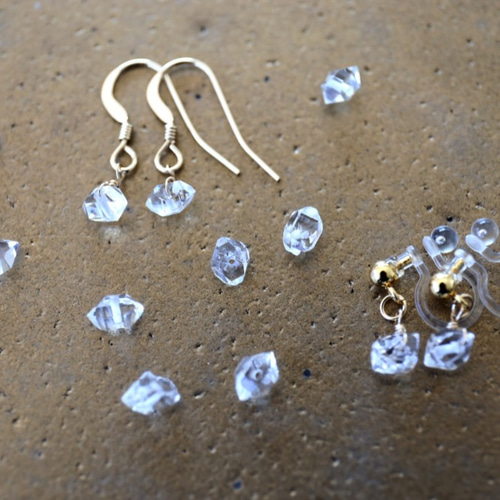 14KGF herkimer diamond pierce[kgf3263] ピアス（フック・チェーン