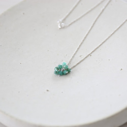 SILVER925 emerald necklace[kgf3281] 2枚目の画像
