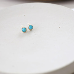 14KGF turquoise pierce[kgf3285] 4枚目の画像