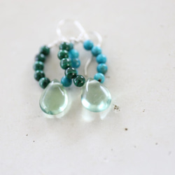 SILVER925　turquoise malachite pierce[kgf3292] 5枚目の画像