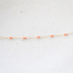 14KGF coral bracelet[kgf3338] 3枚目の画像