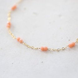 14KGF coral bracelet[kgf3338] 5枚目の画像