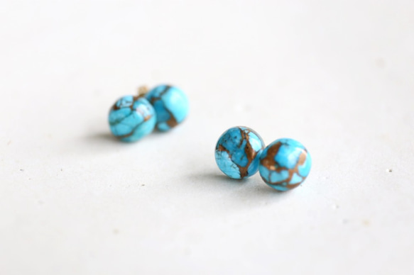 14KGF （10mm）copperturquoise pierce[kgf3397] 3枚目の画像