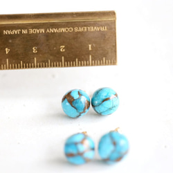 14KGF （10mm）copperturquoise pierce[kgf3397] 5枚目の画像