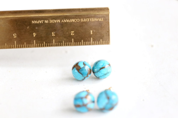 14KGF （10mm）copperturquoise pierce[kgf3397] 5枚目の画像