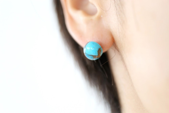 14KGF （10mm）copperturquoise pierce[kgf3397] 6枚目の画像