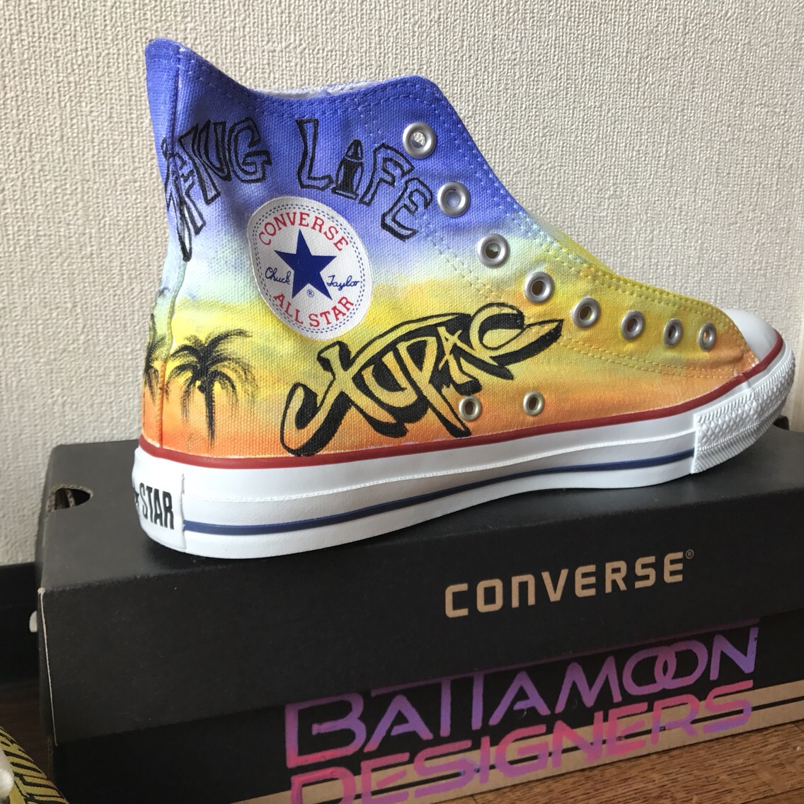 converseペイントオリジナルシューズ