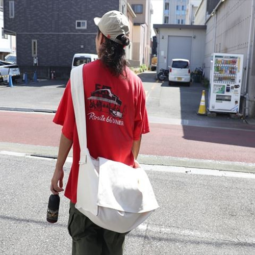 ヴィンテージ ニュースペーパーバッグ コットン 染み込み