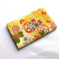 友禅和紙カードケース 名刺入れ 黄蝶々 2枚目の画像